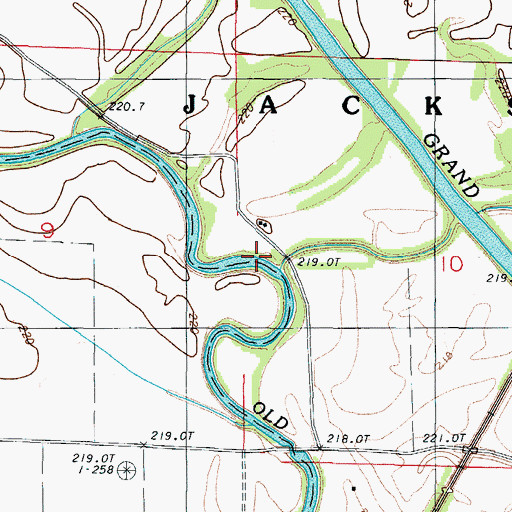 Topographic Map of Clear Creek, MO