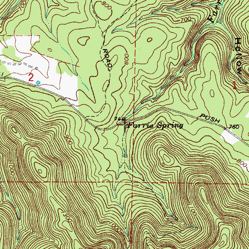 Topographic Map of Farris Spring, AR
