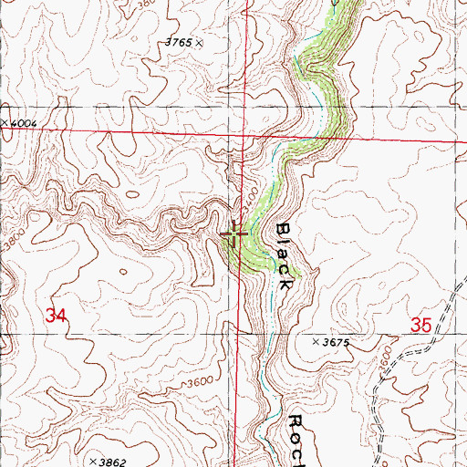 Topographic Map of Little Purgatory Canyon, AZ