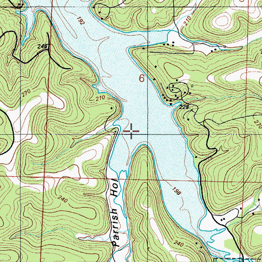 Topographic Map of Clopp Hollow, MO