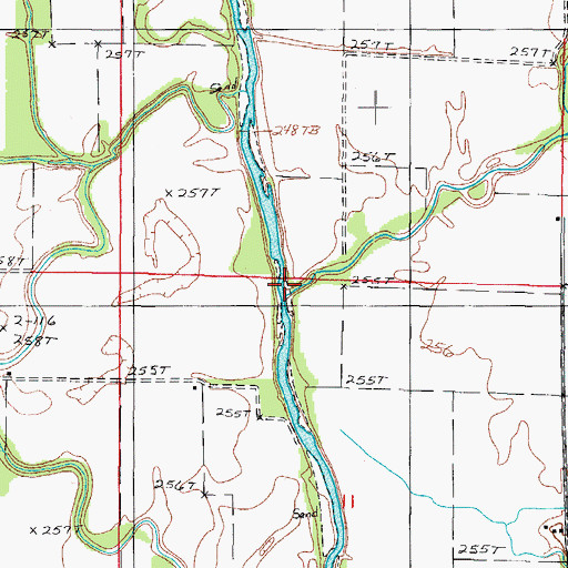 Topographic Map of Coal Creek, MO
