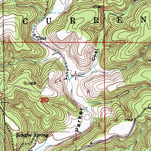 Topographic Map of Coal Hollow, MO