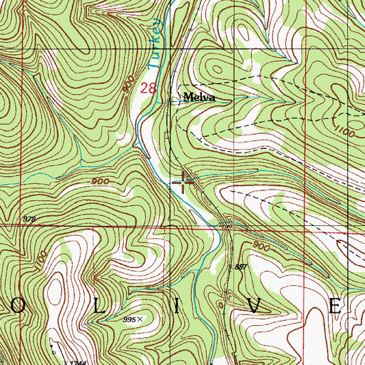 Topographic Map of Coalpit Hollow, MO