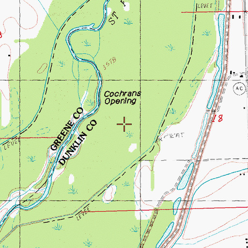 Topographic Map of Cochrans Opening, MO