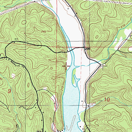 Topographic Map of Coffee Creek, MO