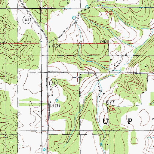 Topographic Map of Coffey School (historical), MO