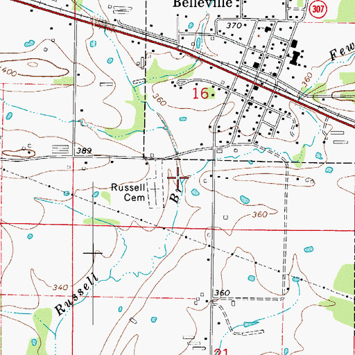 Topographic Map of Few Branch, AR