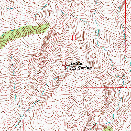 Topographic Map of Little RS Spring, AZ