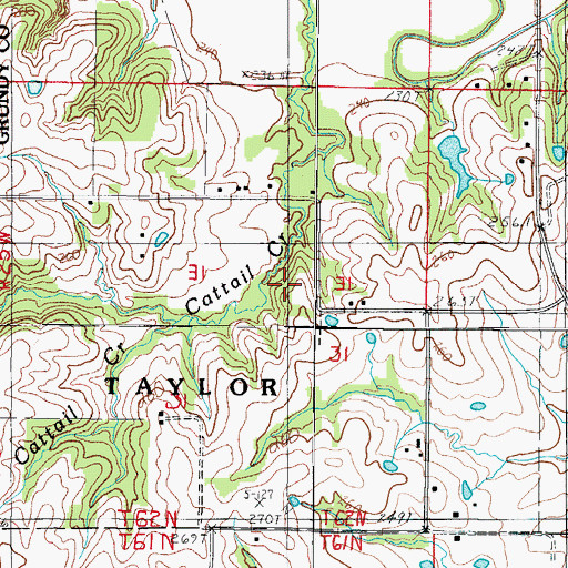 Topographic Map of Cole School (historical), MO