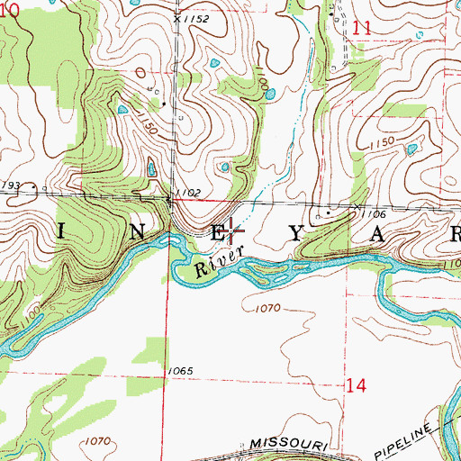Topographic Map of Colley Hollow, MO