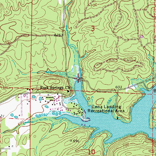 Topographic Map of Fisher Creek, AR
