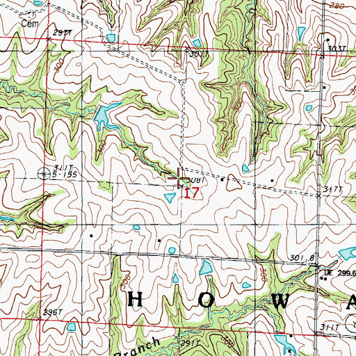 Topographic Map of Colvin School (historical), MO