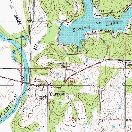 Topographic Map of Community Church, MO