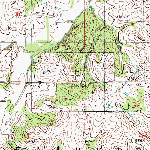 Topographic Map of Condron School (historical), MO