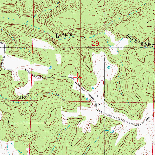 Topographic Map of Conn School (historical), MO