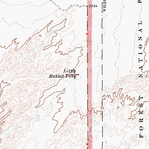 Topographic Map of Little Rabbit Tank, AZ
