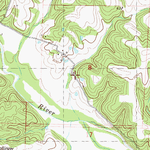Topographic Map of Conrad School, MO