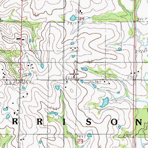 Topographic Map of Consolidated School Number 1, MO