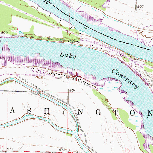 Topographic Map of Lake Contrary, MO