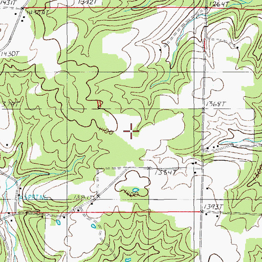 Topographic Map of Coon Creek School (historical), MO