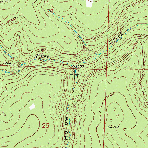 Topographic Map of Flat Rock Hollow, AR