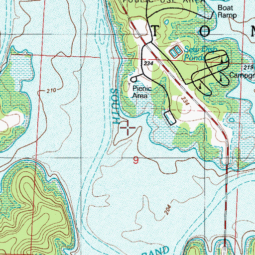 Topographic Map of Cooper Cemetery (historical), MO