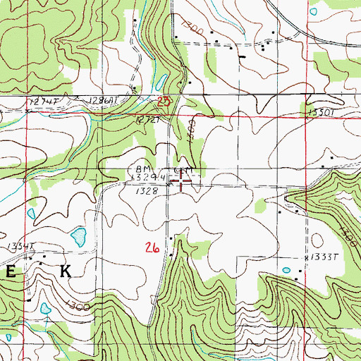 Topographic Map of Cope Church, MO