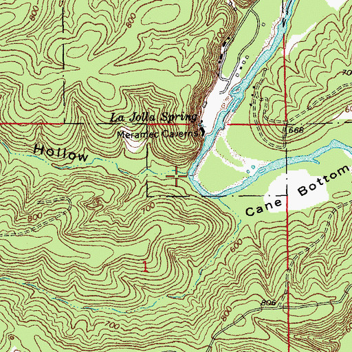 Topographic Map of Copper Hollow, MO