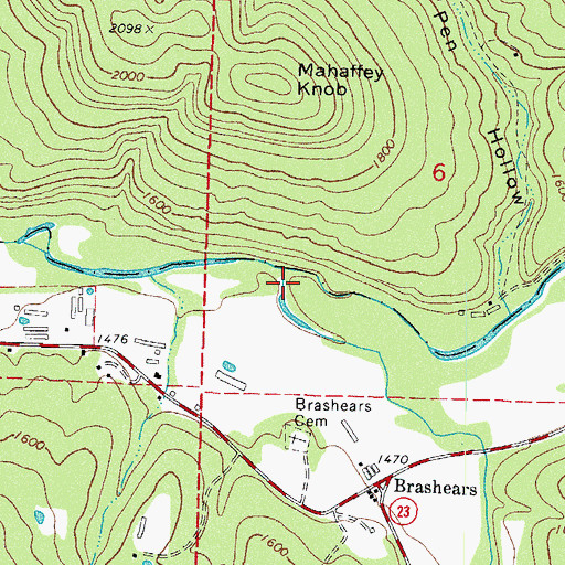 Topographic Map of Fleming Creek, AR