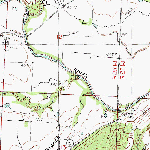 Topographic Map of Fletcher Creek, AR