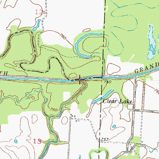 Topographic Map of Cove Creek, MO