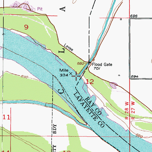 Topographic Map of Cravens Creek, MO