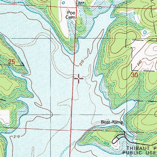 Topographic Map of Crawfish Hollow, MO