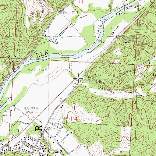 Topographic Map of Crazy Hollow, MO