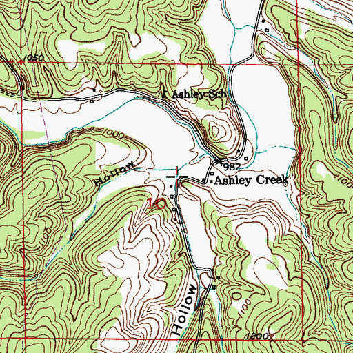 Topographic Map of Creek Hollow, MO