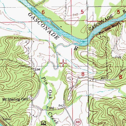 Topographic Map of Crider Hollow, MO