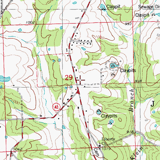 Topographic Map of Crossroads School, MO