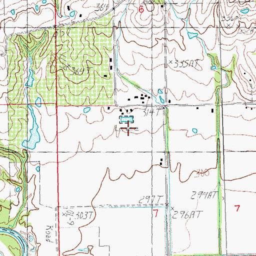 Topographic Map of Crowleys Ridge, MO