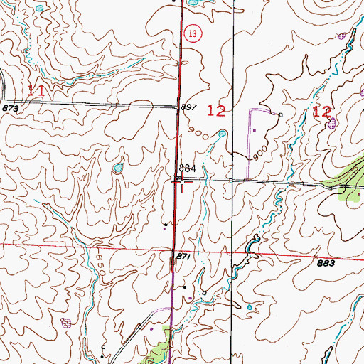 Topographic Map of Curtis School (historical), MO