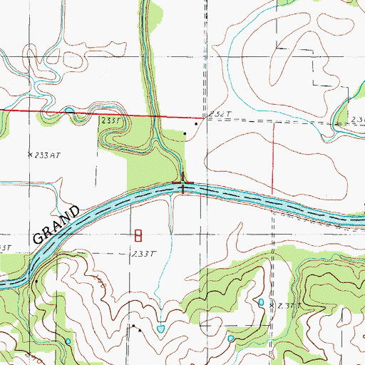 Topographic Map of Cypress Creek, MO
