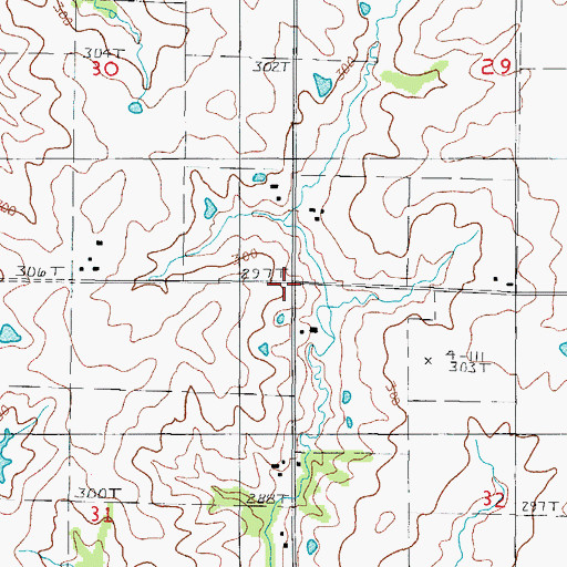 Topographic Map of Cypress School (historical), MO