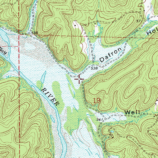 Topographic Map of Dafron Hollow, MO