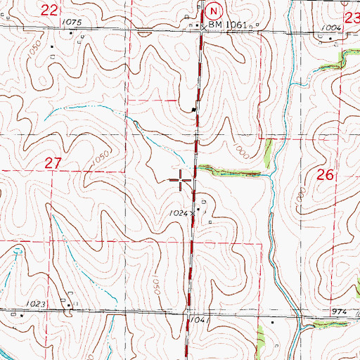 Topographic Map of Dale Center School (historical), MO