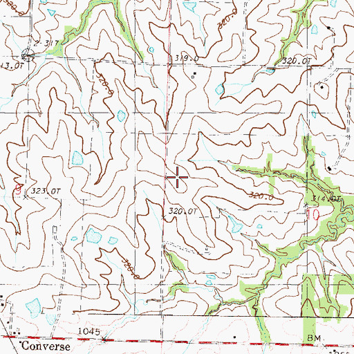 Topographic Map of Dale School (historical), MO