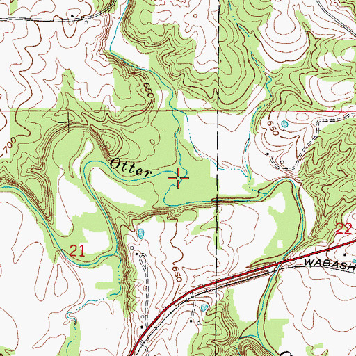 Topographic Map of Dales Branch, MO