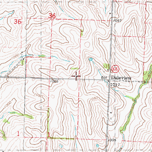 Topographic Map of Daleview School (historical), MO