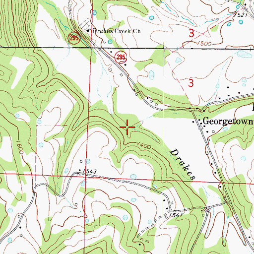 Topographic Map of Foster Creek, AR