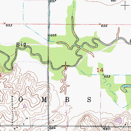Topographic Map of Darr Branch, MO