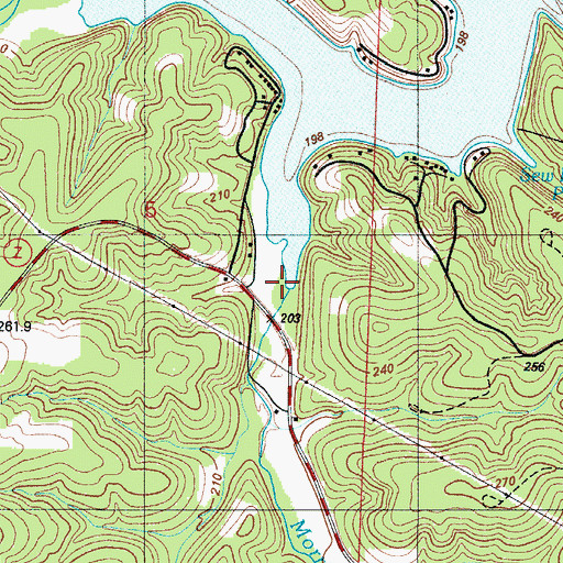 Topographic Map of Davenport Hollow, MO