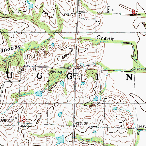 Topographic Map of David School (historical), MO